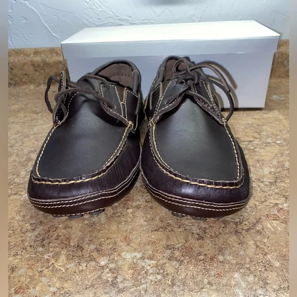 Minnetonka Mens Driving Moccasin in Brown Style#862 - Picture 9 of 9